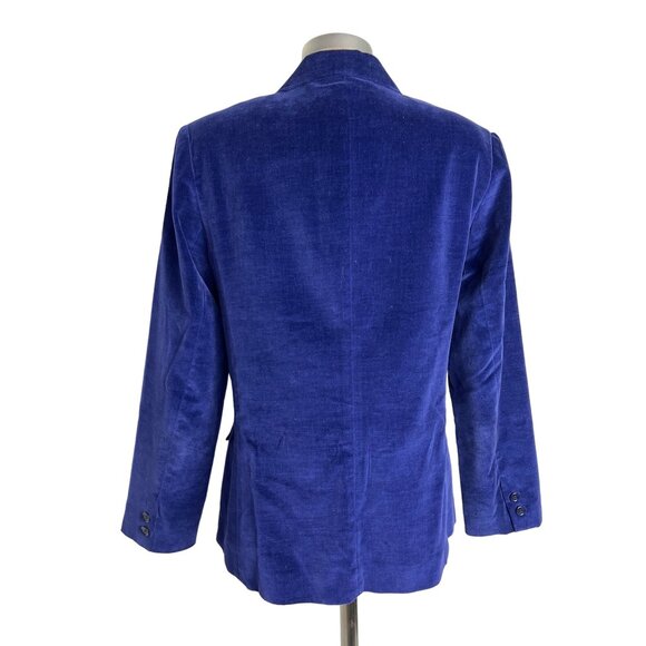 RLM Authentic Vintage Electric Indigo Blue Women Velvet Jacket 14 Made in Japan - Picture 3 of 7